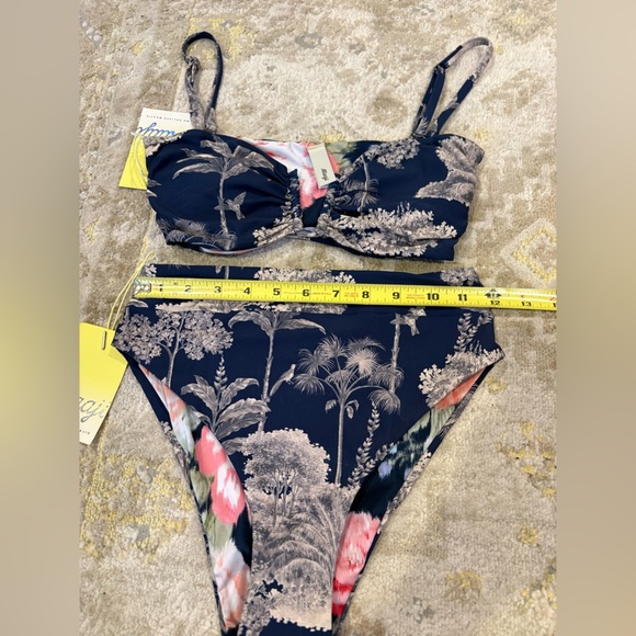 Maaji Anthropologie Sustainable Night Jungle Irene Reversible Bandeau Bikini - Picture 8 of 14